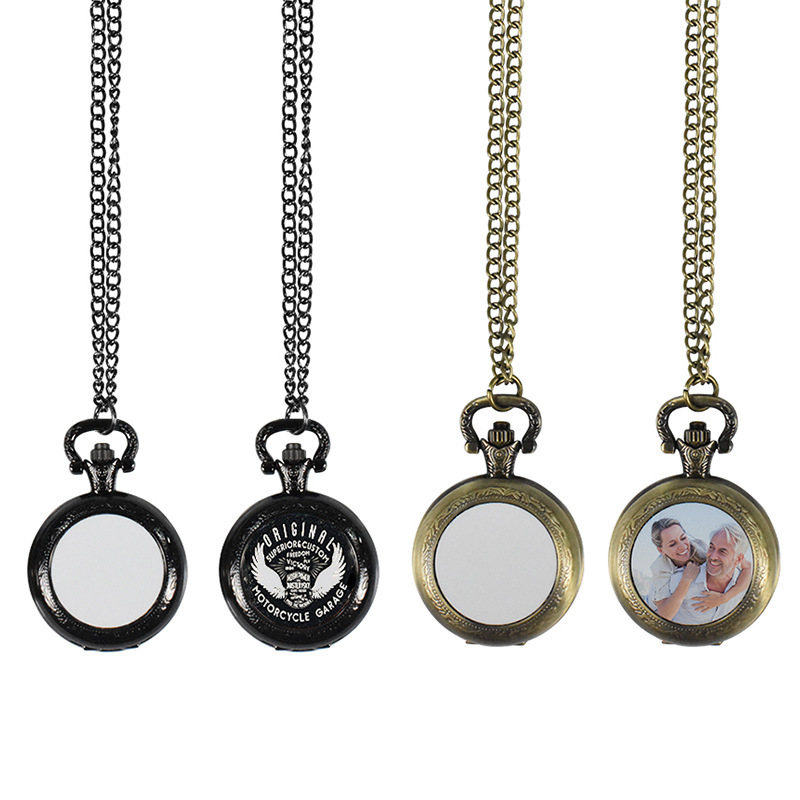 Vintage Fashion Aesthetic - Custom Vintage Metal Pocket Watch Pendant