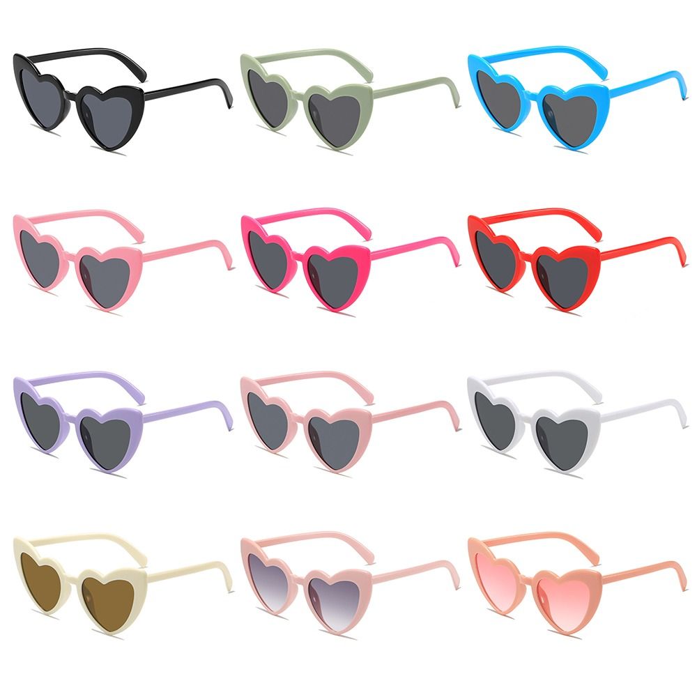 Vintage Fashion Aesthetic - UV Protection Heart-Shaped Sunglasses Trendy Vintage