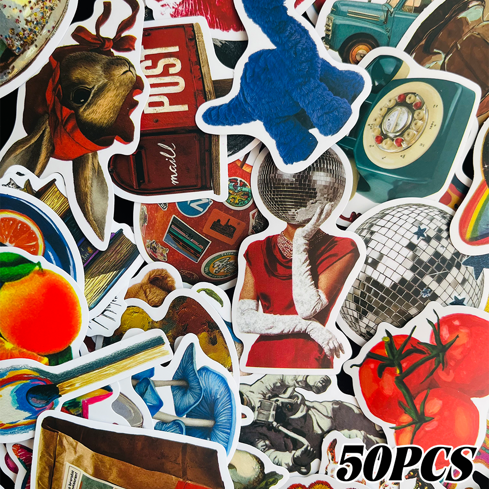 Vintage Fashion Magazine - 50PCS Vintage Y2K Stickers Fashion Creative