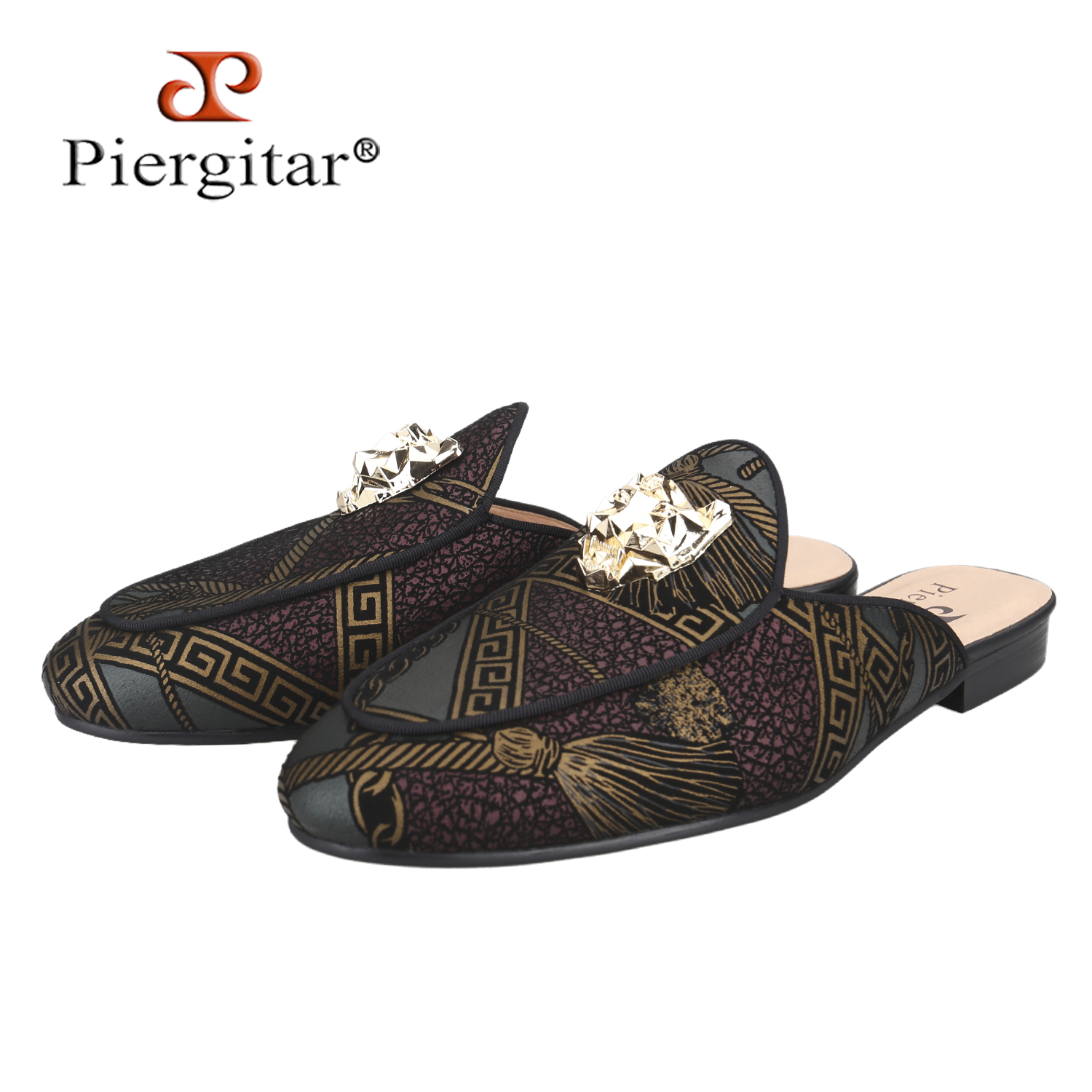 Vintage Fashion Brands - Piergitar Luxury Brand Model Printed Leather