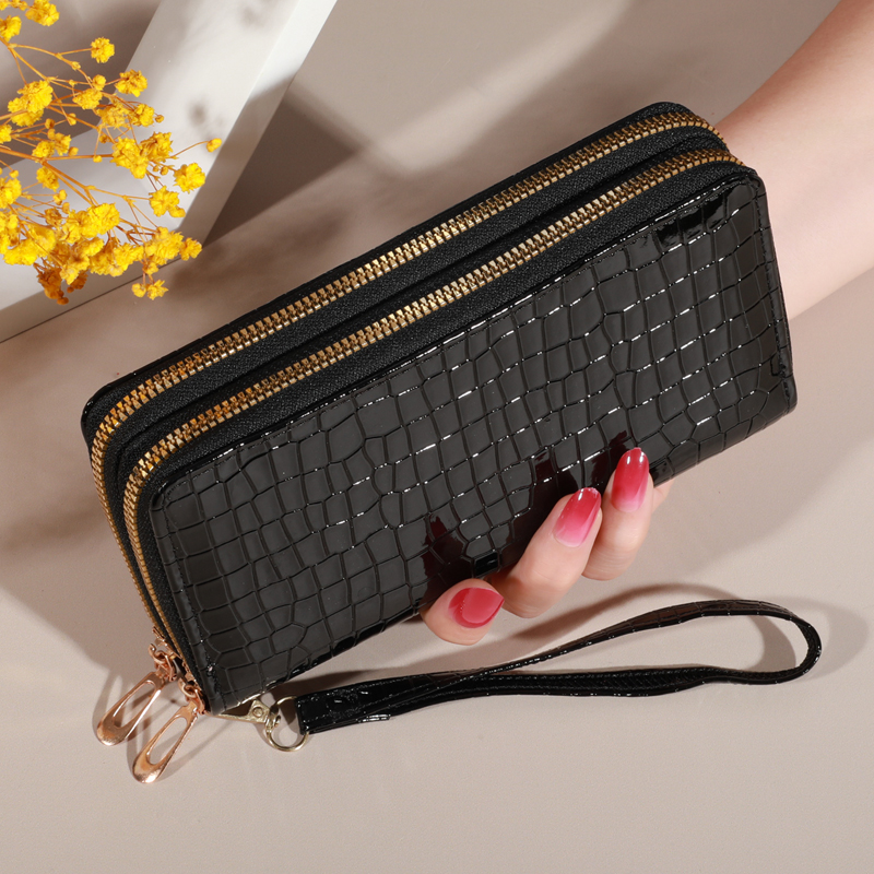 Vintage Fashion Postcards - Chic Vintage Double Layer Clutch Wallet