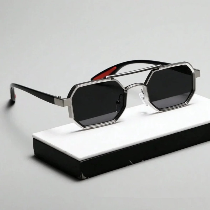 Vintage Fashion Images - Vintage Square Sunglasses for Men Steampunk
