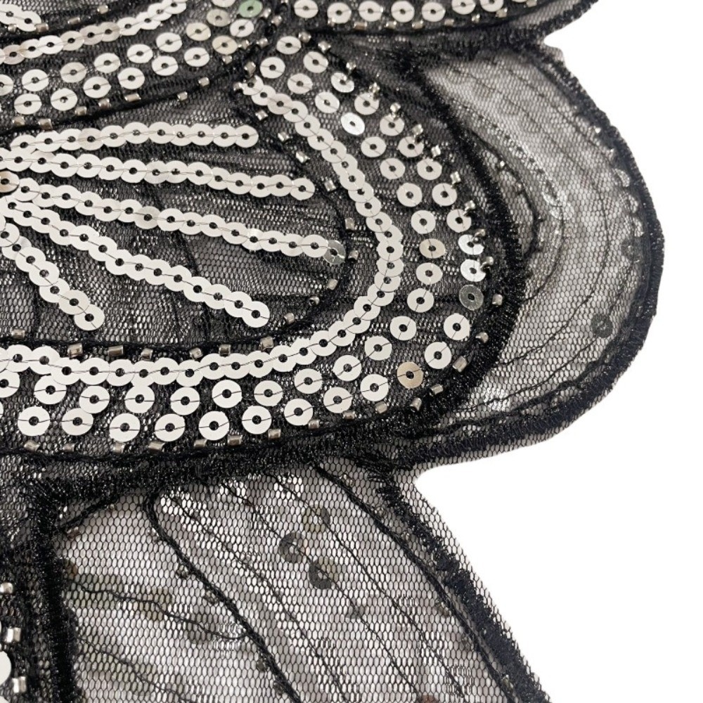 Vintage Fashion Knitwear - Art Deco Hollowed-out Shawl Beaded Sequin