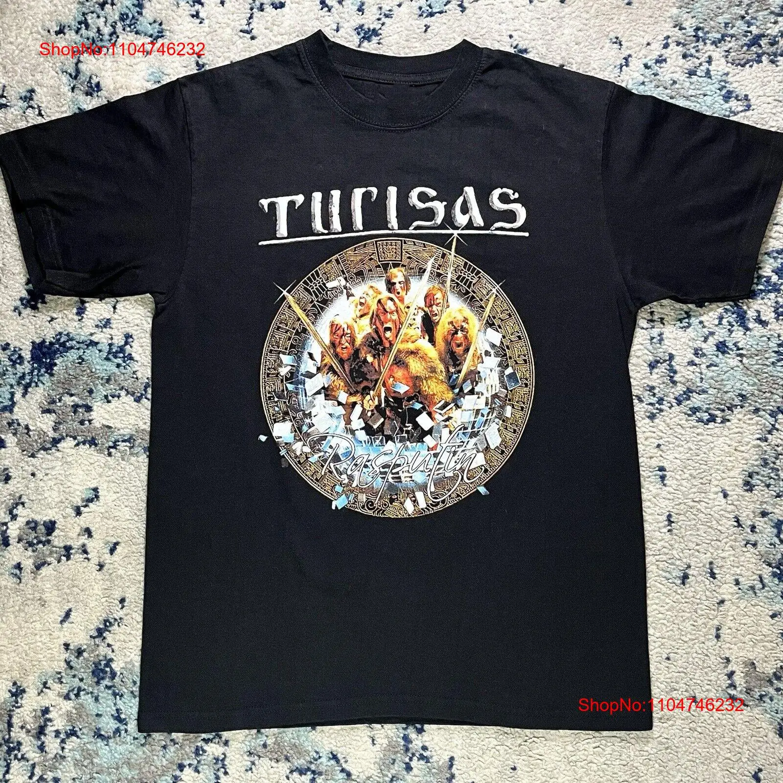 Vintage Fashion Knitwear - Turisas Band T Shirt Black Full