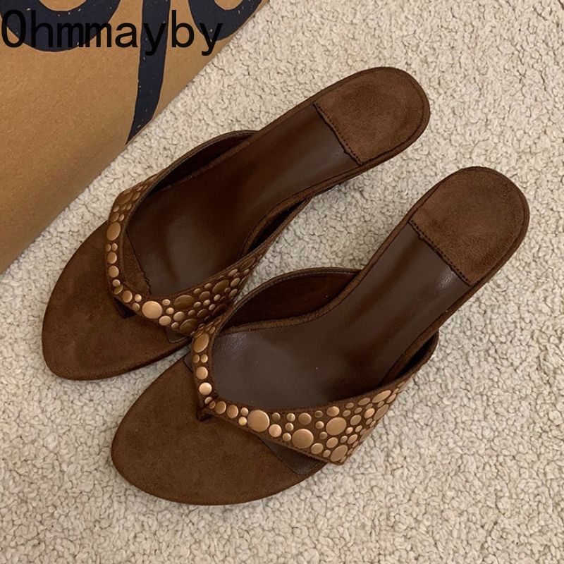 Vintage Fashion Design - Designer Vintage Clip Toe Women Slippers