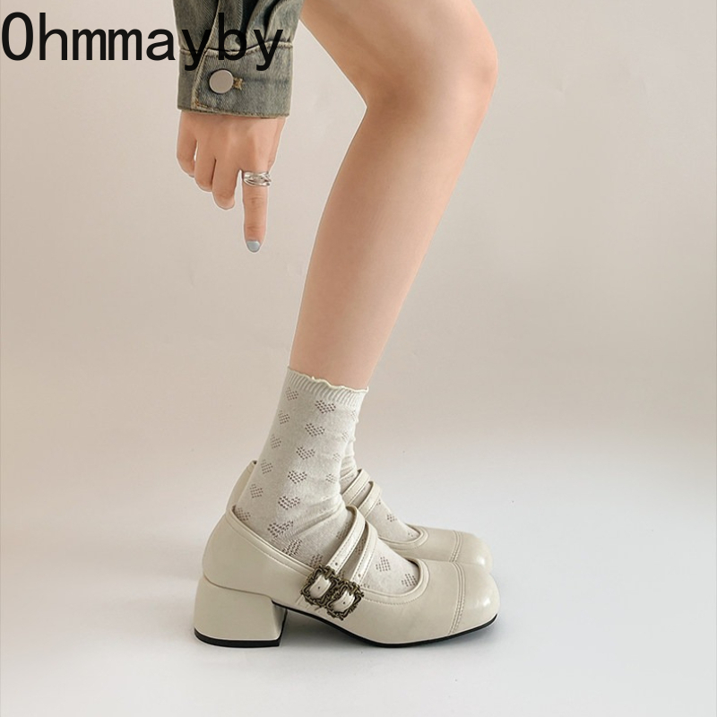 Vintage Thick Heel Women Mary  - Vintage Fashion Aesthetic のレビューと価格