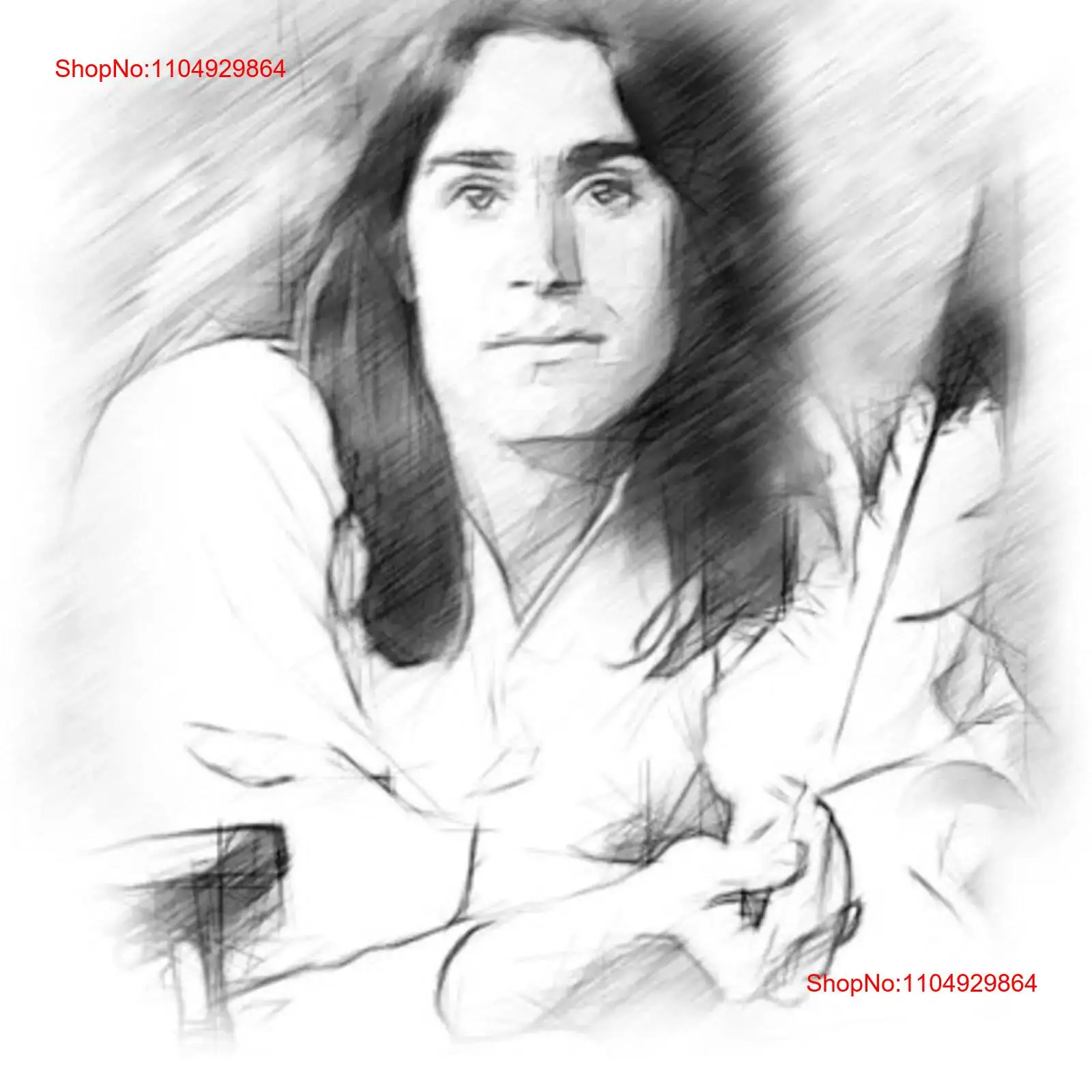Dan Fogelberg Drawing T shirt  - Vintage Fashion Drawings のレビューと価格