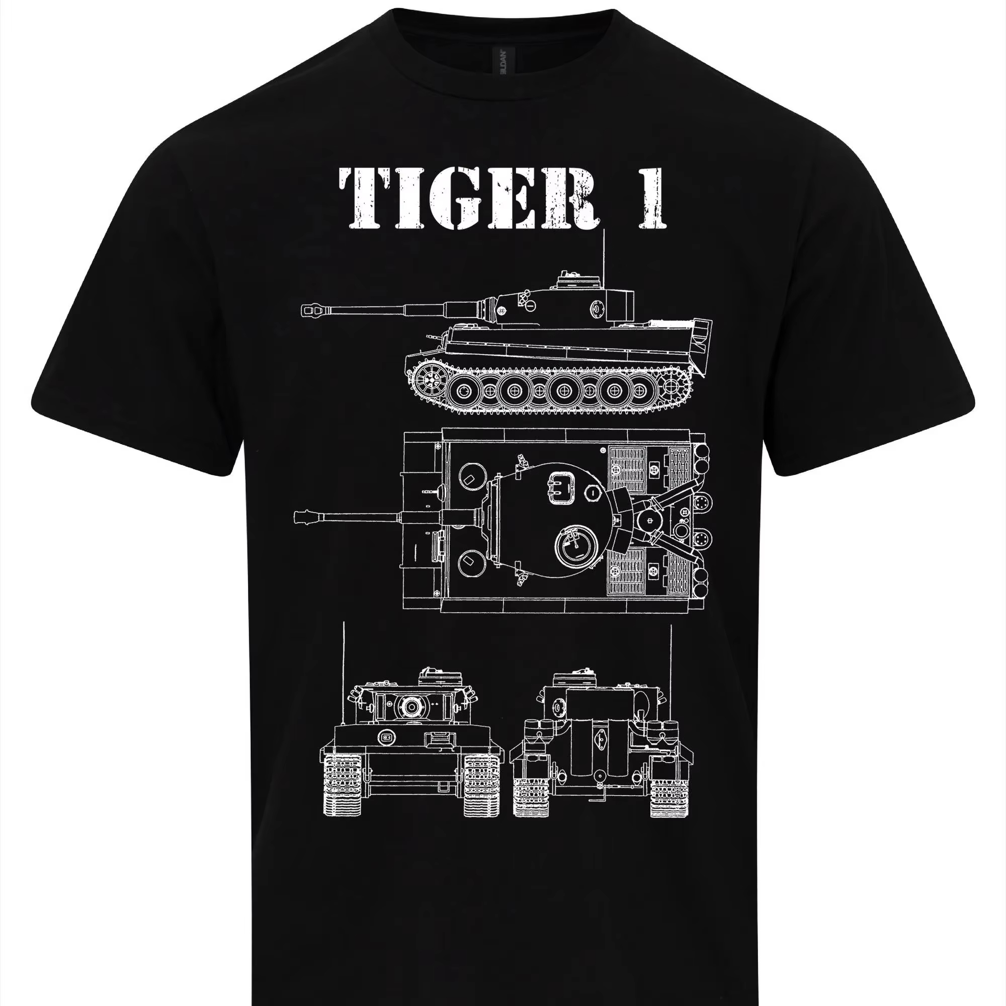 Tiger 1 Tank T-Shirt Technical - Vintage Fashion Drawings のレビューと価格
