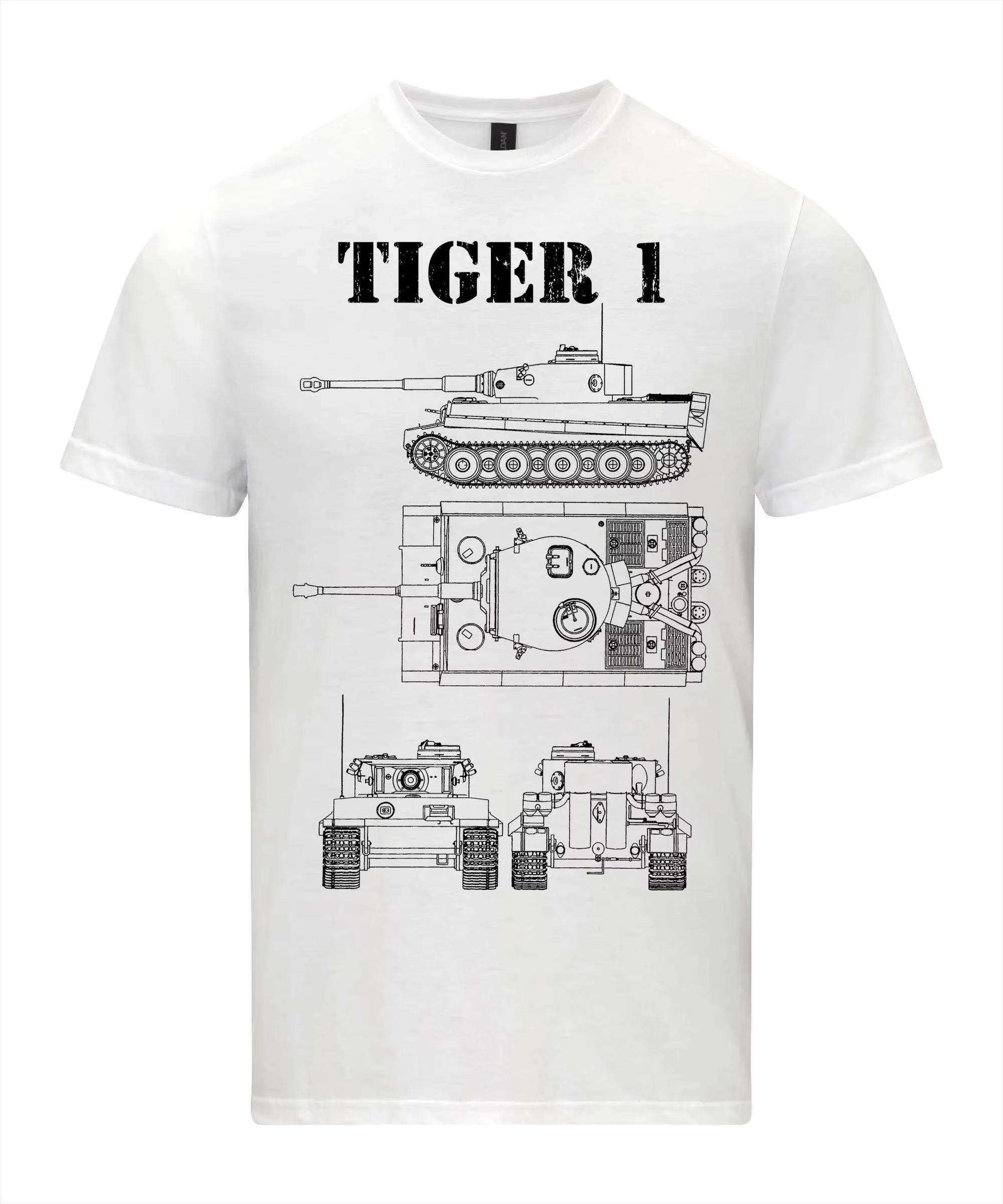 Tiger 1 Tank T-Shirt Technical - Vintage Fashion Drawings のレビューと価格