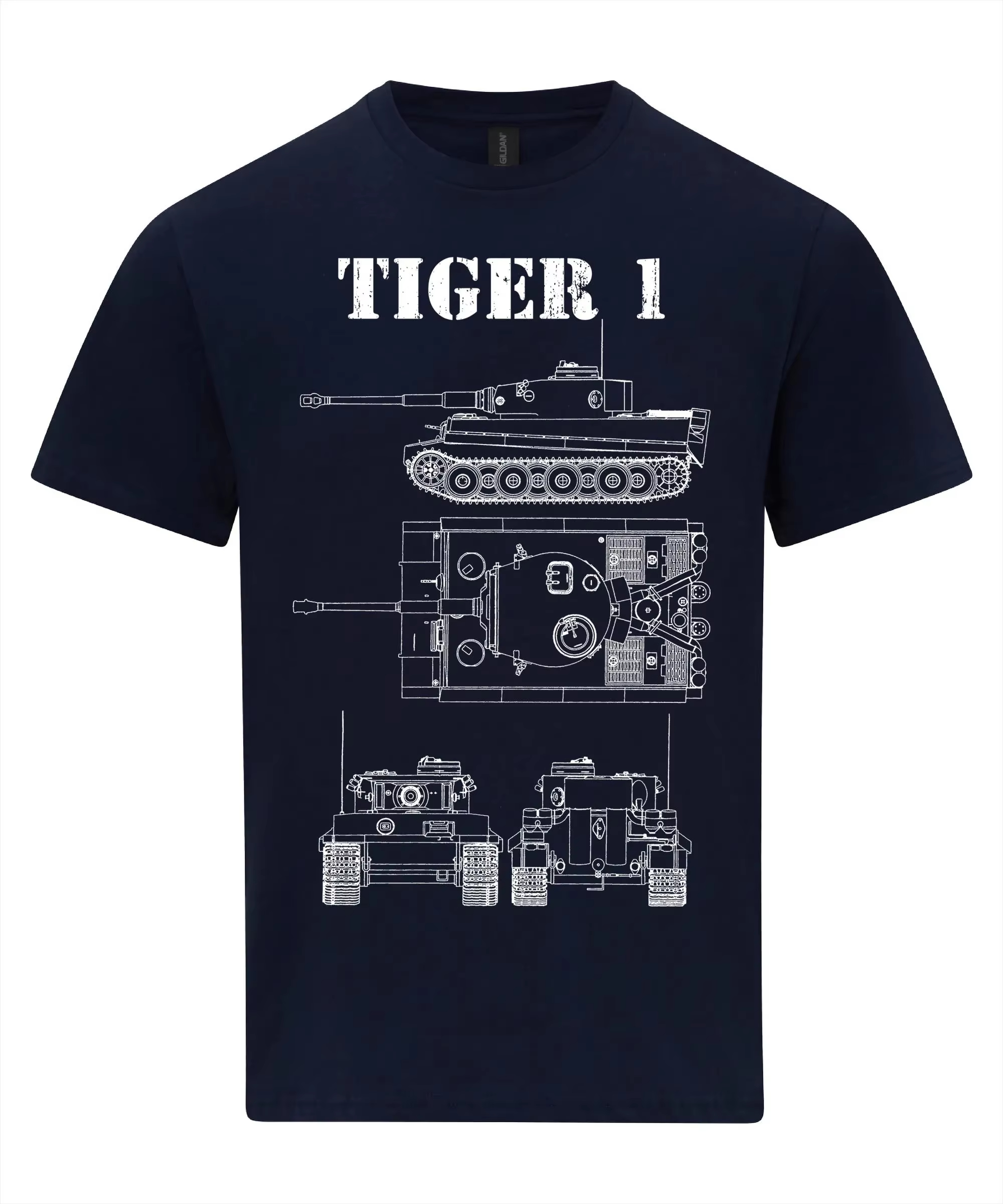 Tiger 1 Tank T-Shirt Technical - Vintage Fashion Drawings のレビューと価格