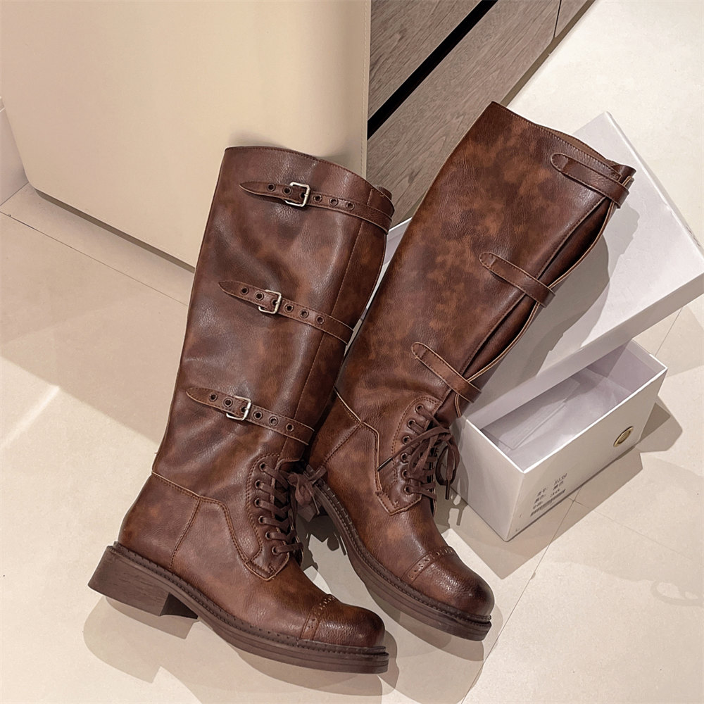 Women's Knee High Boots Vintag - Vintage Fashion Design のレビューと価格