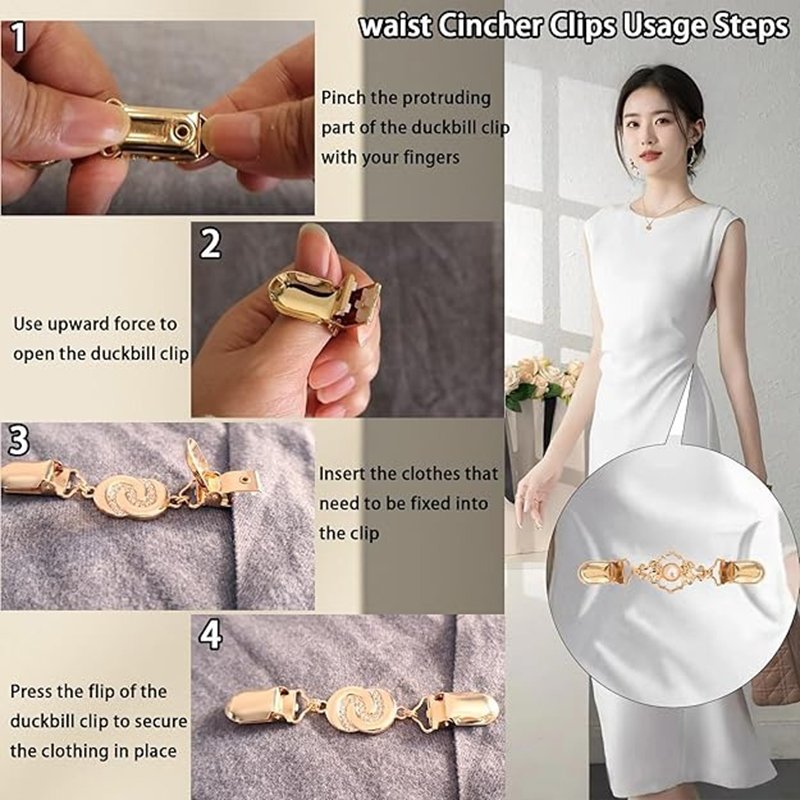 1PC Waist Cinch Clips Vintage  - Vintage Fashion Postcards のレビューと価格