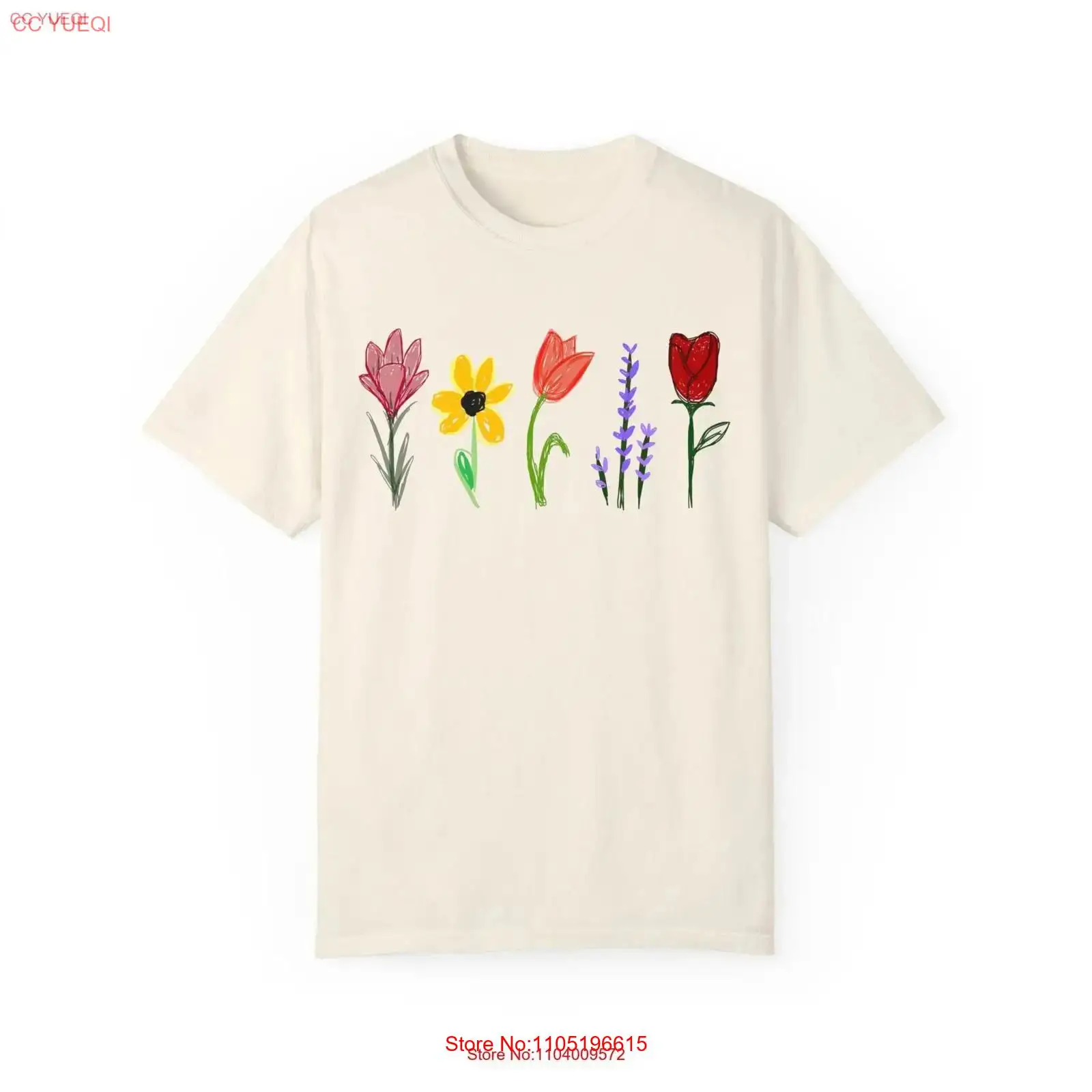 Floral Doodle T shirt Cute Dra - Vintage Fashion Drawings のレビューと価格