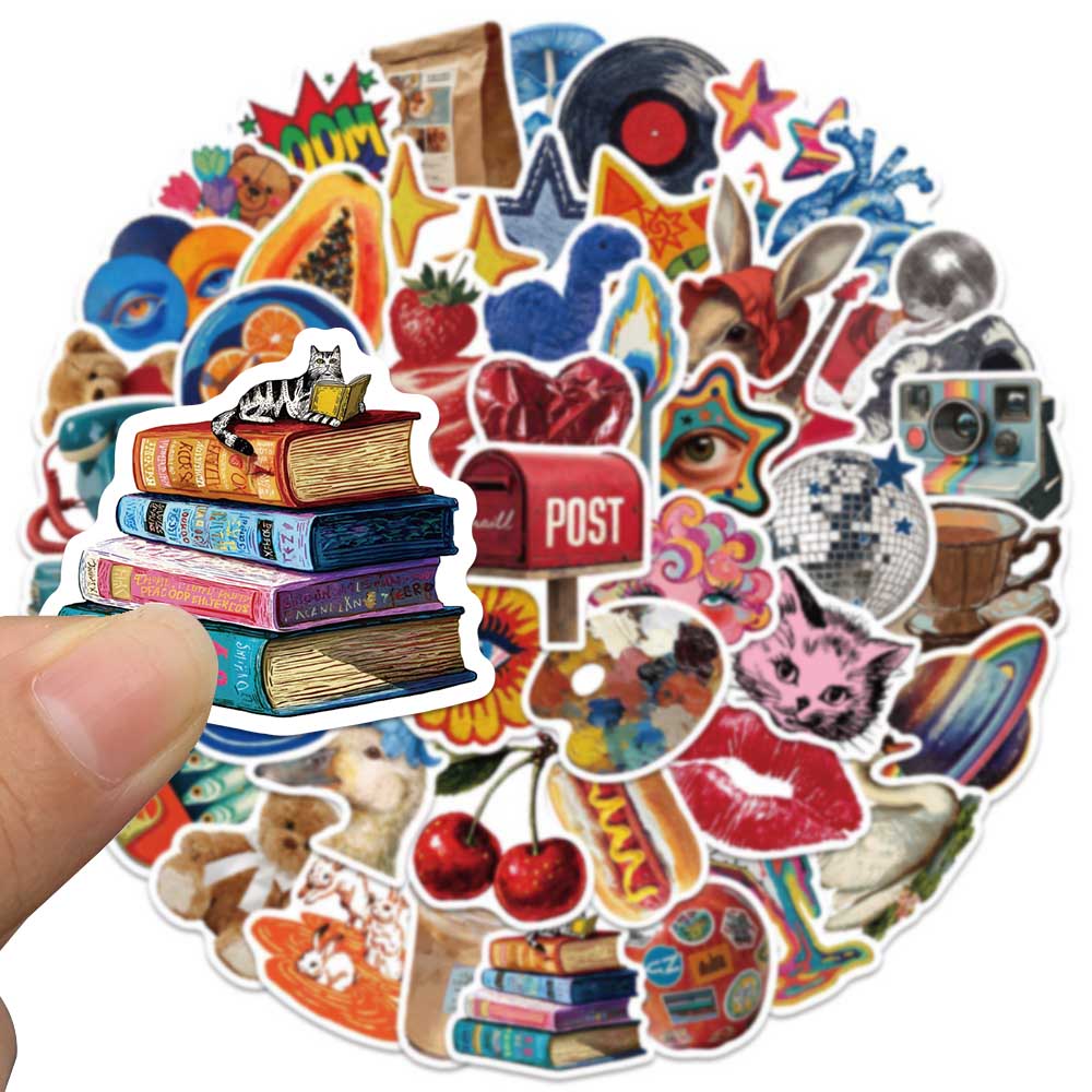 50pcs Vintage Y2K Sticker Fash - Vintage Fashion Magazine のレビューと価格