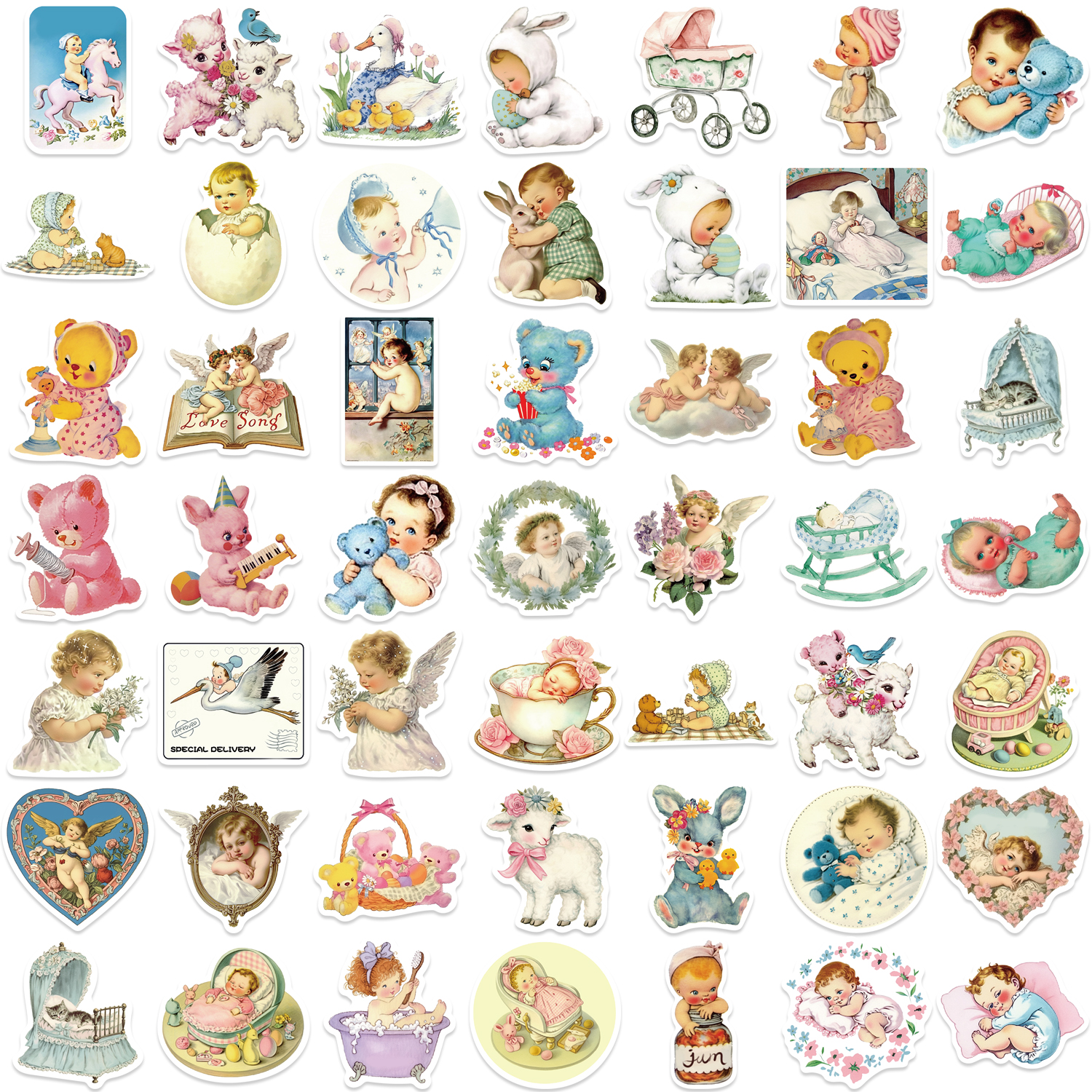 50PCS Vintage Baby Aesthetic S - Vintage Fashion Magazine のレビューと価格