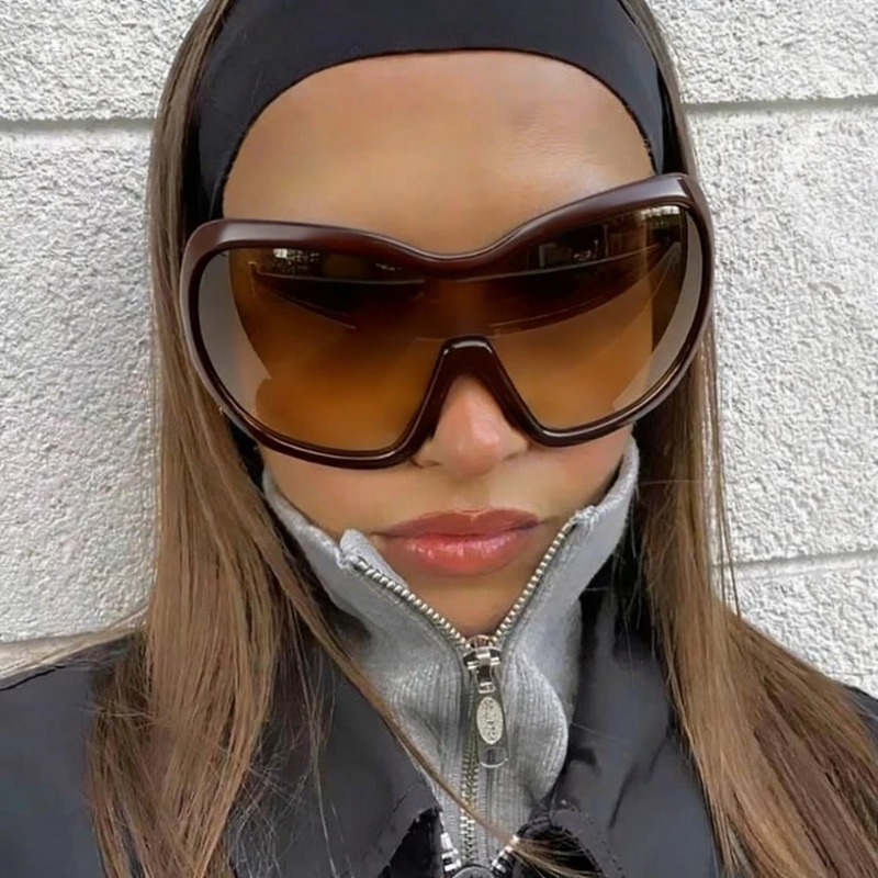 One Piece Oversized Y2K Sungla - Vintage Fashion Images のレビューと価格