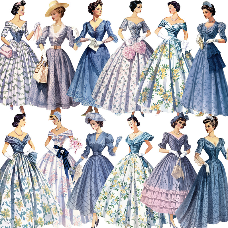 16Pcs/Pack Vintage Retro Fashi - Vintage Fashion Journal のレビューと価格