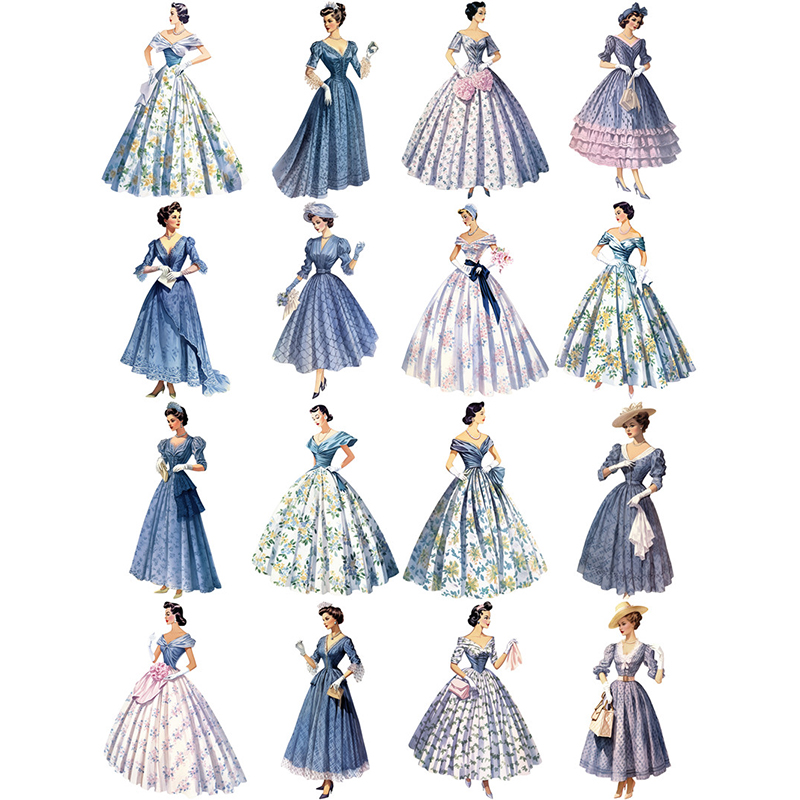 16Pcs/Pack Vintage Retro Fashi - Vintage Fashion Journal のレビューと価格