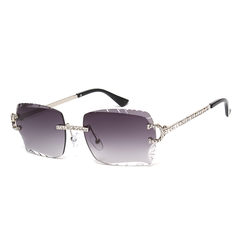 Fashion Rimless Square Sunglas - Vintage Fashion Images のレビューと価格