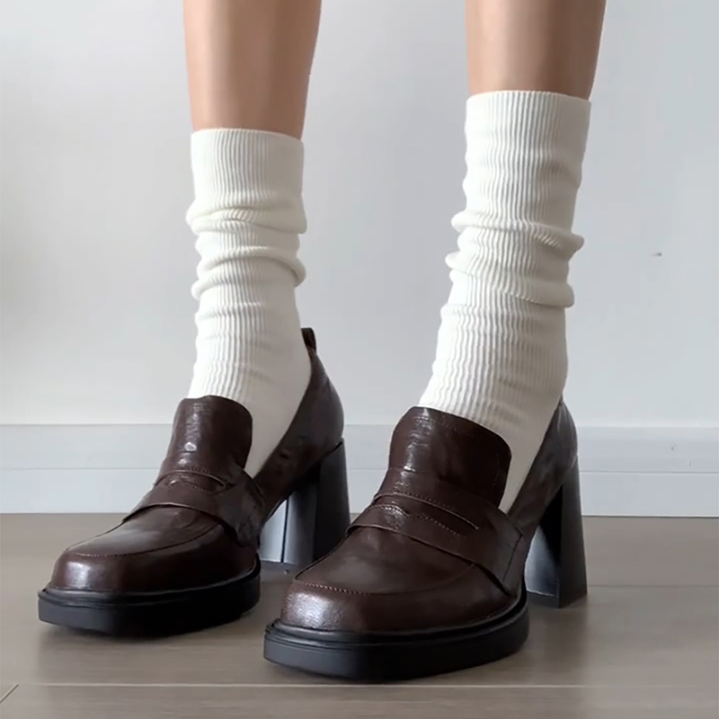 College Style Women Loafer Sho - Vintage Fashion Aesthetic のレビューと価格