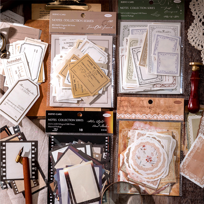 100Pcs/Pack Vintage Notes Mate - Vintage Fashion Magazine のレビューと価格