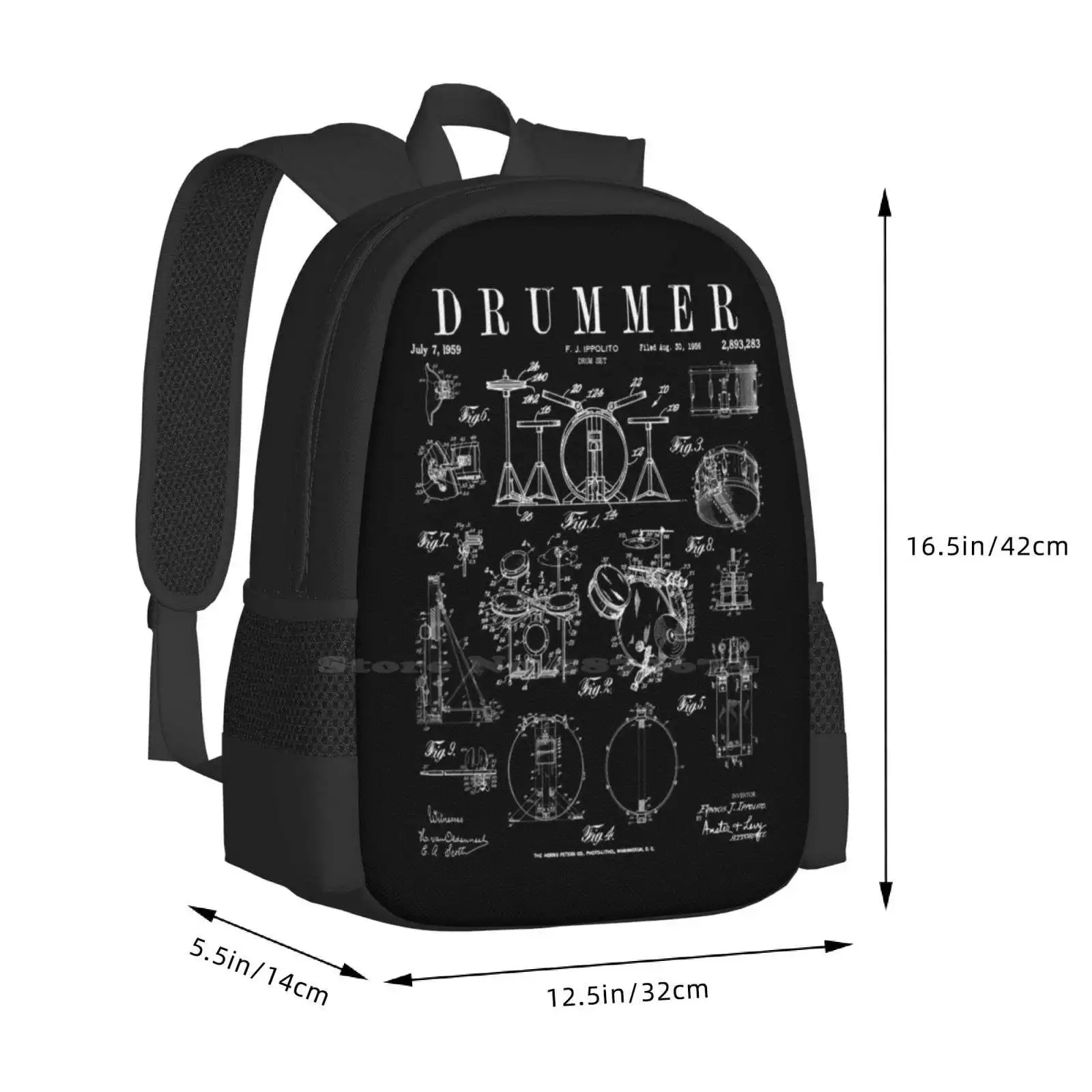 Drum Set Kit Vintage Patent Dr - Vintage Fashion Drawings のレビューと価格