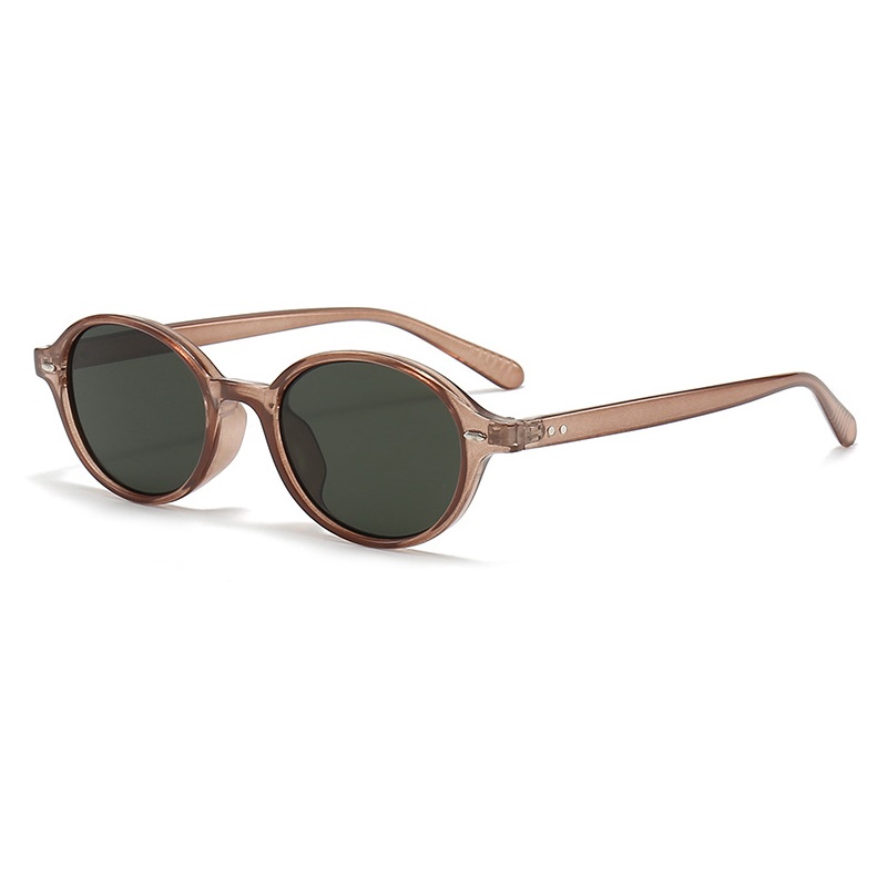 Retro Small Oval Sunglasses Wo - Vintage Fashion Design のレビューと価格